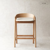 Inlay Counter Stool | Oak Frame - Bespoke Leather - Originals Furniture