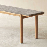 Folk Bench | Bespoke Fabric & Leather