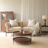 Timm 2 Seater Fabric Sofa | Espresso Oak - Ammonite (175cm)