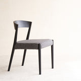 Ronda Fabric Dining Chair | Black Frame - Cinder
