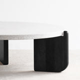 Native coffee table grey terrazzo top with black base - Originals Furniture Singapore