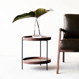 Humla oak side table in walnut - Originals Furniture Singapore