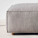 Baker Fabric Ottoman | Storm