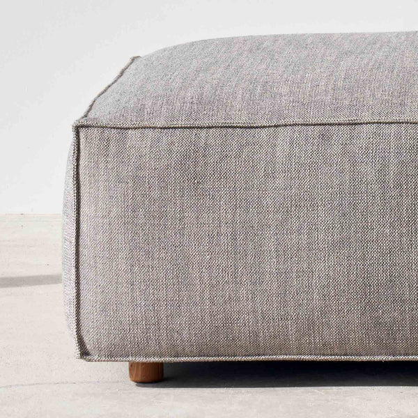Baker Fabric Ottoman | Storm