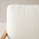 Nysse Fabric Armchair | Oak Frame - Panna Cotta