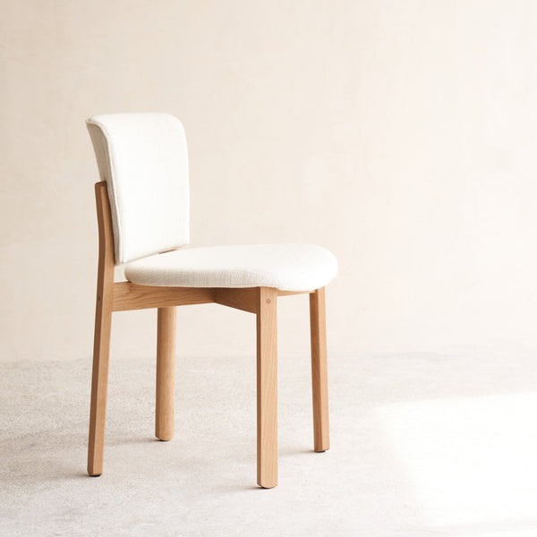 Pinta Fabric Dining Chair | Oak Frame - Gesso