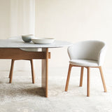 Glide Dining Chair | Oak - Bespoke Fabric