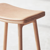 Odd Bar Stool | Oak Frame - Bespoke Leather