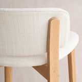 Pinta Fabric Bar Stool | Oak Frame - Gesso