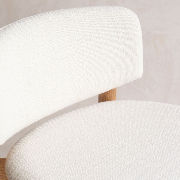 Pinta Fabric Bar Stool | Oak Frame - Gesso