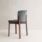 Pinta Fabric Dining Chair | Walnut Stained Oak Frame - Basil