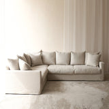 Sketch Sloopy Modular Corner Fabric Sofa in Cereal Brown Beige from Originals Furniture Singapore