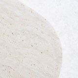 Gion coffee table travertine top with oak base - Originals Furniture Singapore