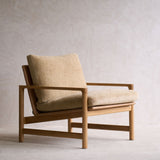 Troubadour Fabric Armchair | Oak Frame - Sherpa Toffee