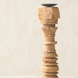 Antique Hand Carved Charpoy Candle Stand
