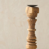Antique Hand Carved Charpoy Candle Stand
