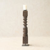 Antique Hand Carved Charpoy Candle Stand