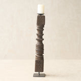 Antique Hand Carved Charpoy Candle Stand