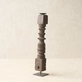 Antique Hand Carved Charpoy Candle Stand