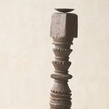 Antique Hand Carved Charpoy Candle Stand