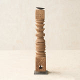 Antique Hand Carved Charpoy Candle Stand