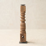 Antique Hand Carved Charpoy Candle Stand