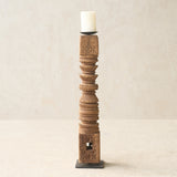 Antique Hand Carved Charpoy Candle Stand