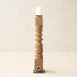 Antique Hand Carved Charpoy Candle Stand