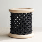 Bamileke stool in black natural - Originals Furniture Singapore
