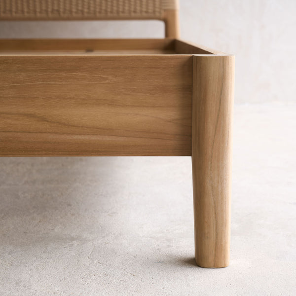 Isla Bed Frame | Teak with Rope