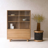 Hiro Sideboard | 2 Glass Doors - Teak
