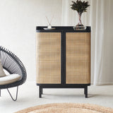 Luna Shoe Cabinet | Teak - Black (90cm) - Originals Furniture