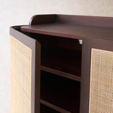 Luna Shoe Cabinet | Teak - Walnut Stained (90cm)