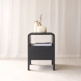 Tegan Bedside Table | Black Teak (55cm)