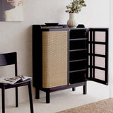 Luna Shoe Cabinet | Teak - Black (90cm) - Originals Furniture
