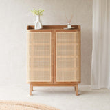 Luna Shoe Cabinet | Teak - Natural (90cm)