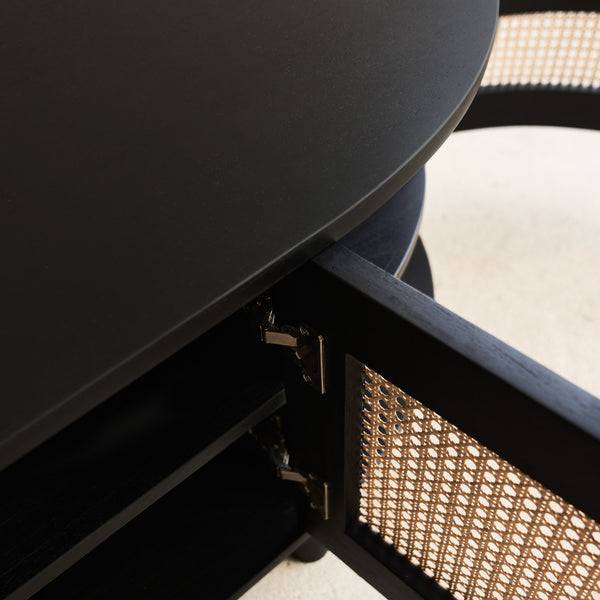 Luna TV Console | Teak - Black (210cm)