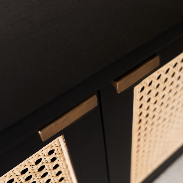 Luna TV Console | Teak - Black (210cm)
