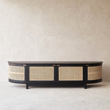 Luna TV Console | Teak - Black (210cm)