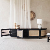 Luna TV Console | Teak - Black (210cm)