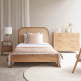 Luna Bed Frame | Teak - Natural (Single) (Without Footboard)