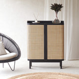 Luna Shoe Cabinet | Teak - Black (90cm)