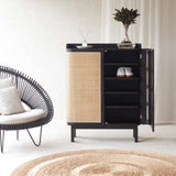 Luna Shoe Cabinet | Teak - Black (90cm) - Originals Furniture