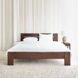 Maya bed frame in walnut stained - Originals Furniture Singapore