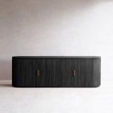 Moher Teak Sideboard | Black (220cm)
