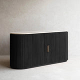 Moher Teak Sideboard | Black (155cm)