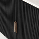 Moher Teak Sideboard | Black (220cm)