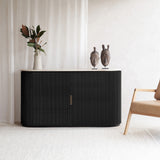 Moher Teak Sideboard | Black (155cm)