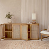 Rocco Rattan Sideboard | Teak (180cm) - Originals Furniture