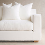 Beccy Fabric Sofa | 3 Seater - Flanders White (216cm)